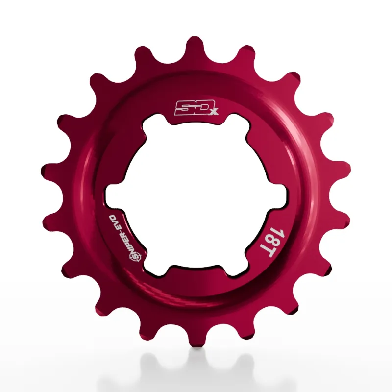 Звезда задняя SD-X Sniper Evo Alloy Cog 18T Red