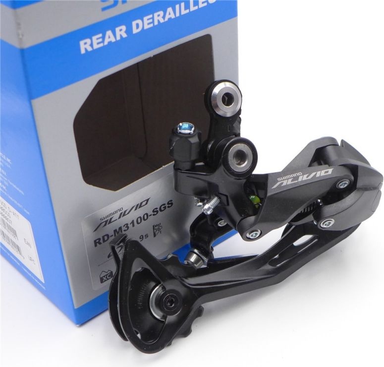 Задний переключатель Shimano Alivio M3100 BOX, SGS, 9 скоростей