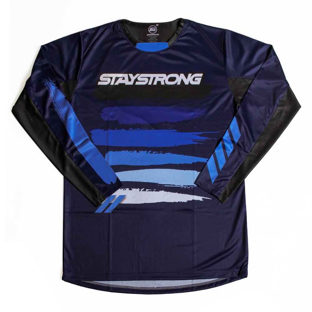 Джерси детская Stay Strong Paint Race Jersey синяя 5-6 лет