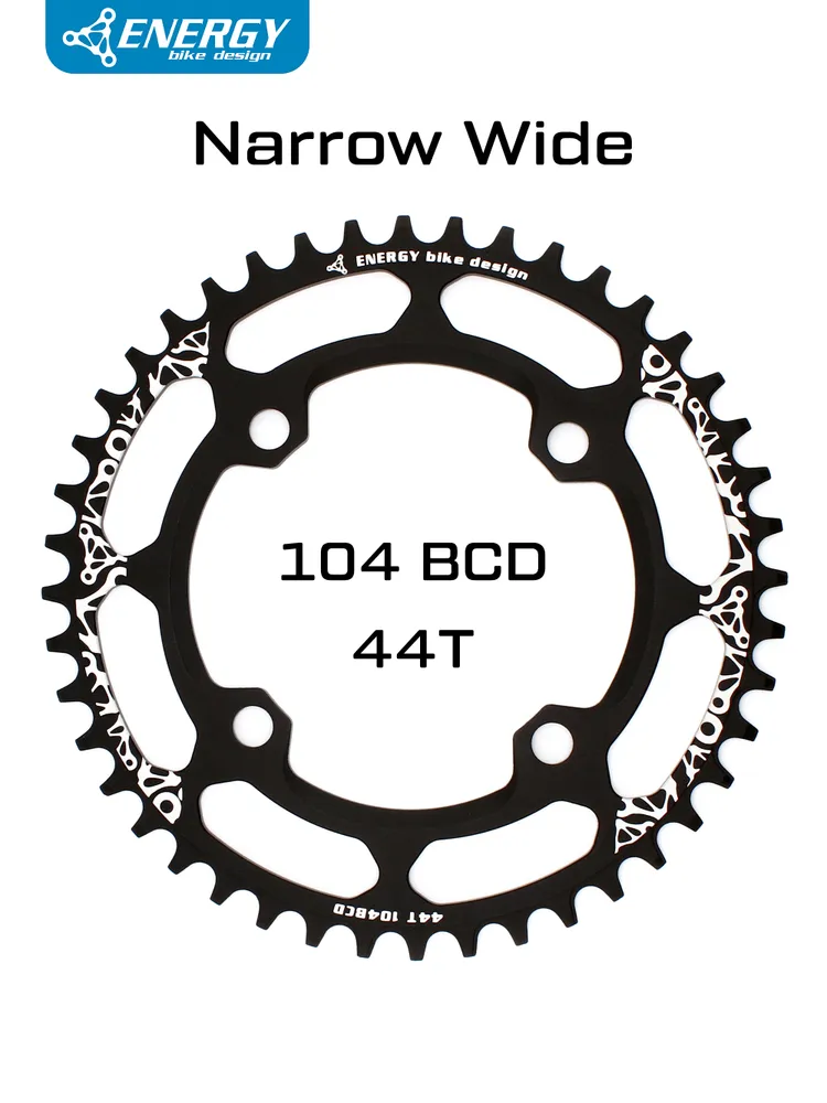 Звезда передняя Energy AL6061 Narrow Wide 44Т, BCD 104 черная