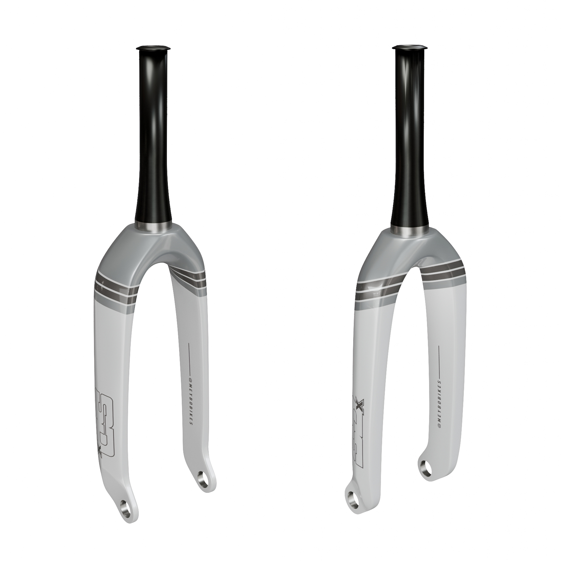 Вилка BMX SD CF1 Carbon Fork Pro 20" Meybo White/Silver