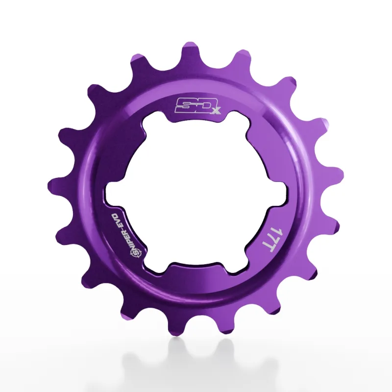 Звезда задняя SD-X Sniper Evo Alloy Cog 17T Purple