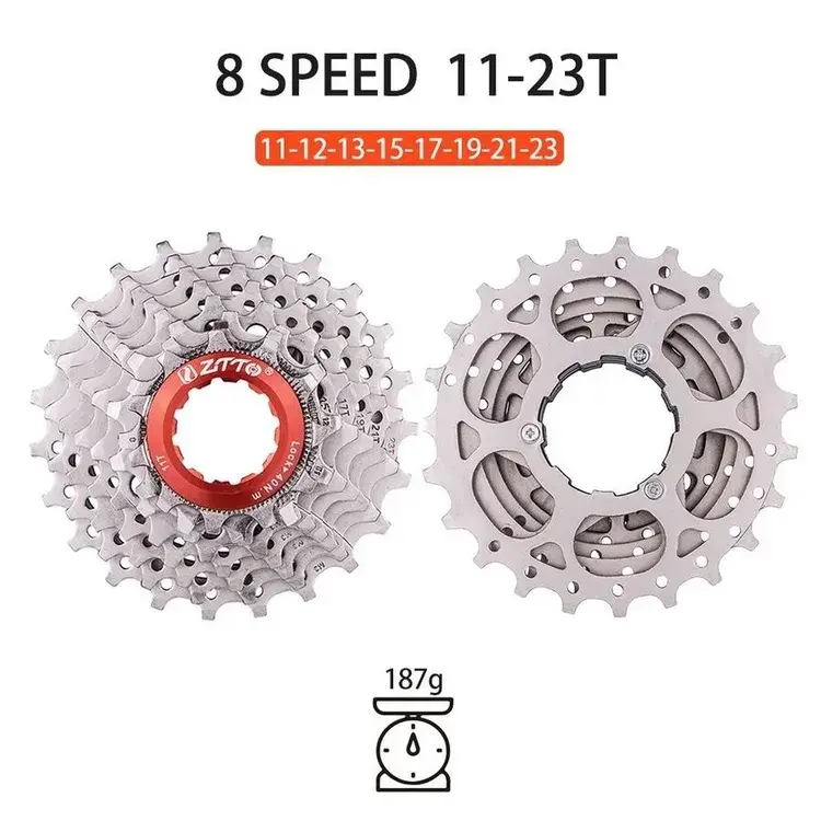 Кассета ZTTO 8 скоростей 11-23T Road Silver