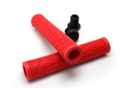 Грипсы Energy Kick 165 без колец, резиновые, red