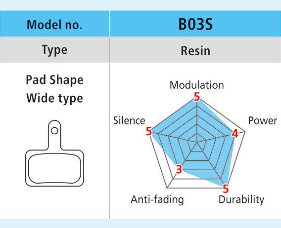Тормозные колодки Shimano для ДТ B03S, полимер, пара