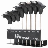 Набор шестигранников Bikehand YC-TPHB-T25, 8 шт + подставка