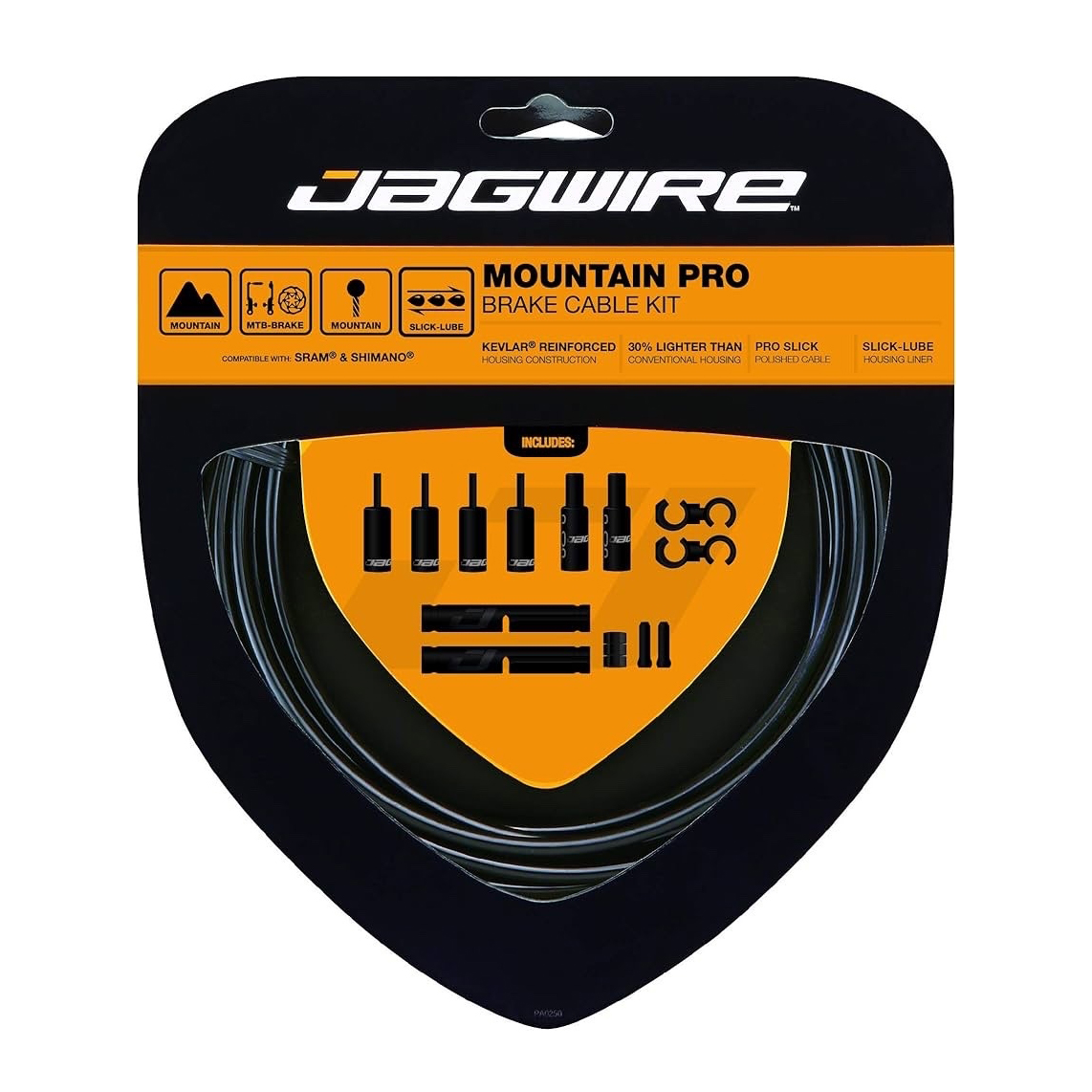 Набор рубашек и тросиков тормоза Jagwire Mountain Pro Brake Kit Black