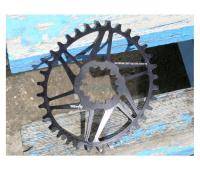 Овальная Звезда Neutrino Components SRAM, смещение 3 мм, 34Т, чёрная