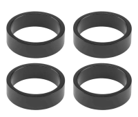 Кольцо проставочное Kenli на шток вилки 1-1/8", 10мм, алюм чёрное, 4 штуки