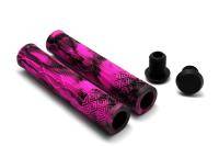 Грипсы Energy Kick 165 без колец, резиновые, black/violet