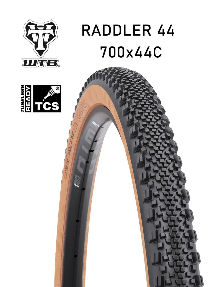 Покрышка бескамерная 700x44C WTB Raddler, TCS Light/Fast Rolling Tire (tanwall)