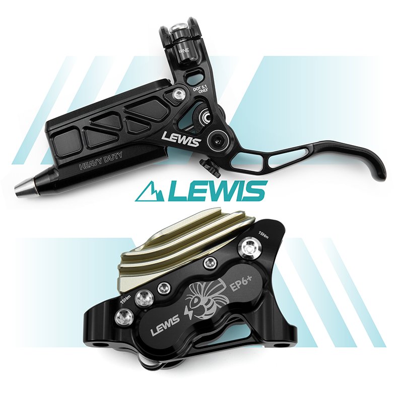 Тормоз дисковый передний Lewis EP6 6 поршней, 1100mm, DOT 5.1, BLACK