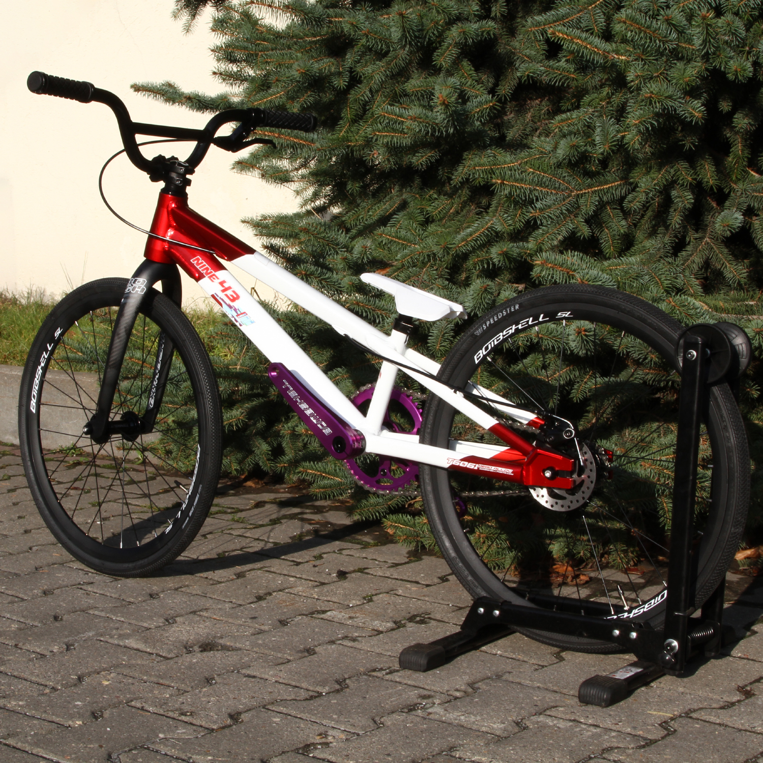 Велосипед BMX race Bombshell 2026 Mini nine43 White/red