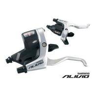 Комплект манетки+тормозные ручки Shimano Alivio ST-M430, лев/пр, 3x9ск, тр.+оплетк, цв. серебр.