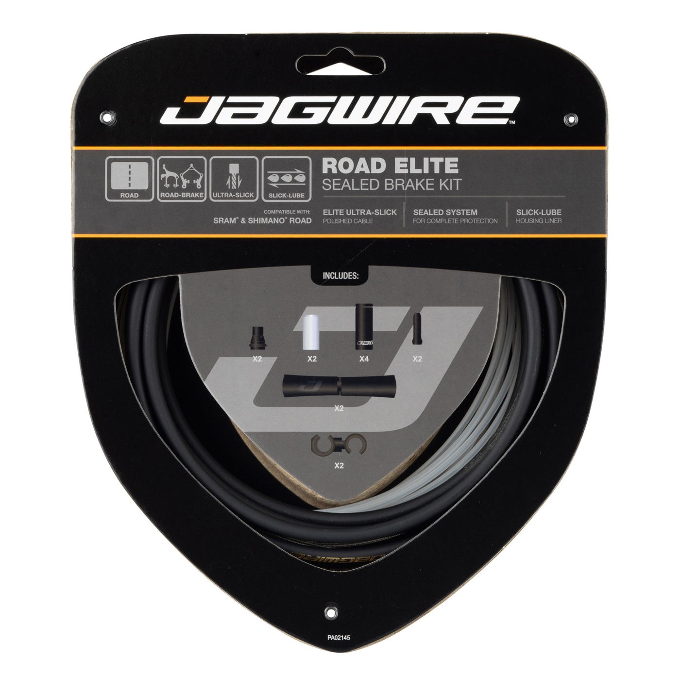 Набор рубашек и тросиков тормоза Jagwire Road Elite Sealed Brake Kit Stealth Black