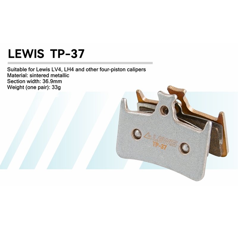 Тормозные колодки Lewis TP-37 (для LV4, LH4, LHP-S4), sintered metallic, 1 пара