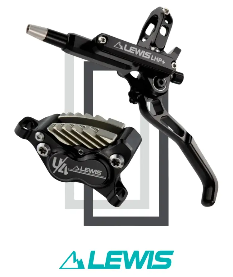 Комплект дисковых тормозов Lewis LHP+ U4 Axial Cylinder 4 поршня, 900/1800mm, mineral oil, Black