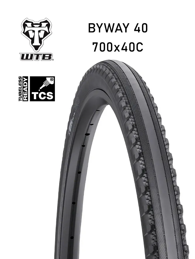 Покрышка бескамерная 700x40C WTB Byway Road TCS tire black