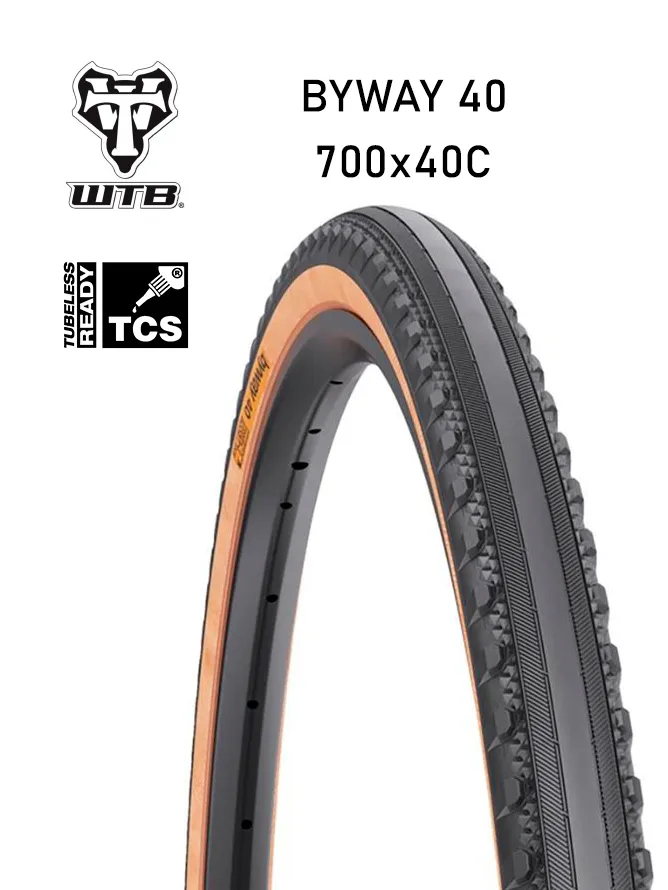 Покрышка бескамерная 700x40C WTB Byway Road TCS tire (tanwall)