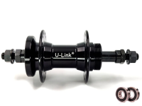 Втулка задняя алюм 3/8"*14G*32H*135*145 на эксцентр, под трещотку 6отв,на промподшип, черная Vinca Sport