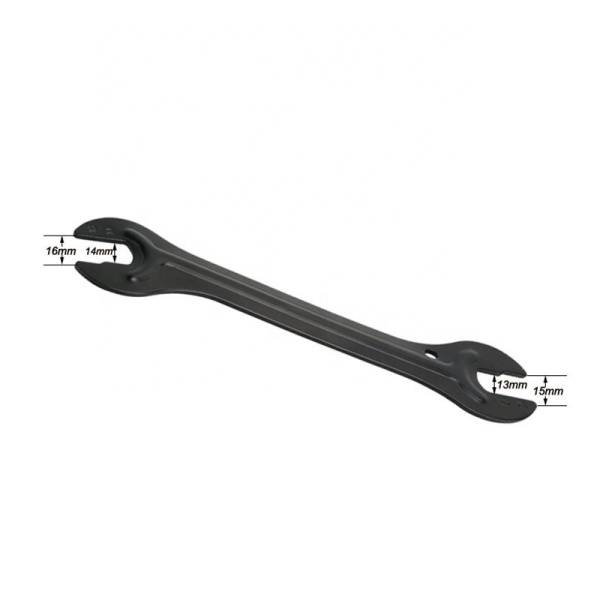 Ключ конусный для велосипедных втулок ENBD 13/14/15/16мм, углеродистая сталь, чёрный