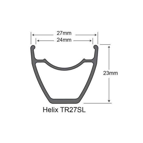 Обод 27,5" 32h SunRingle Helix TR27 SL Sleeved Black