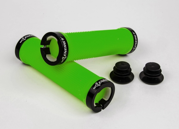 Грипсы Energy Ride, 130 мм, зелёные с чёрными кольцами