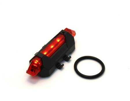 Фонарь задний Energy SILEX LED, 60 lumen, красный, 5 режимов, USB, ABS корпус