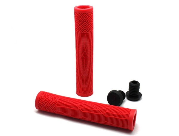 Грипсы Energy Kick 165 без колец, резиновые, red