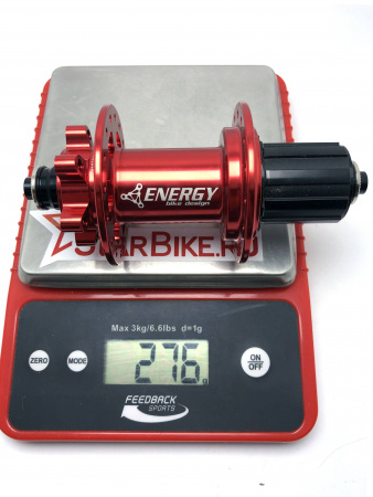 Втулка задняя Energy RH603, 32H, 135x9QR/142х12, красная