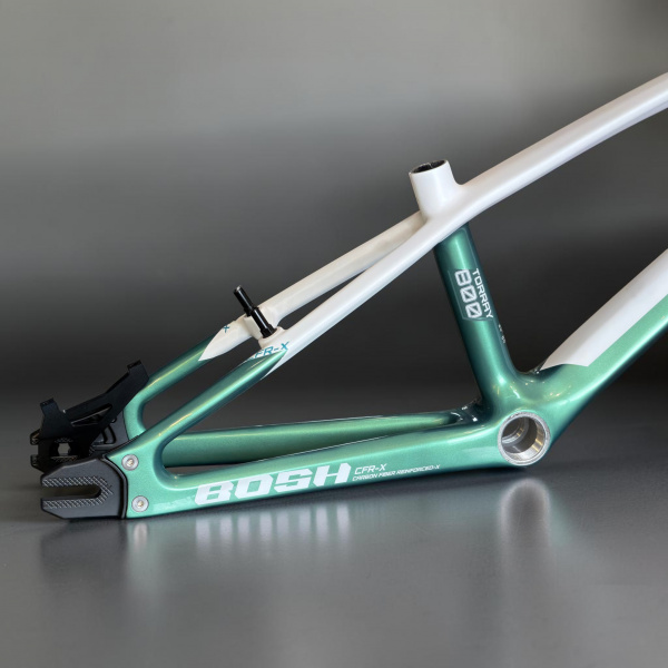Фреймсет BMX Bombshell 2027 Orca Carbon Junior White/Pink/Chameleon mint