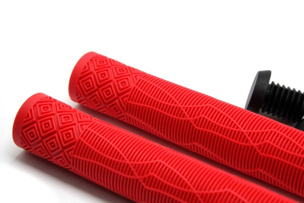 Грипсы Energy Kick 165 без колец, резиновые, red