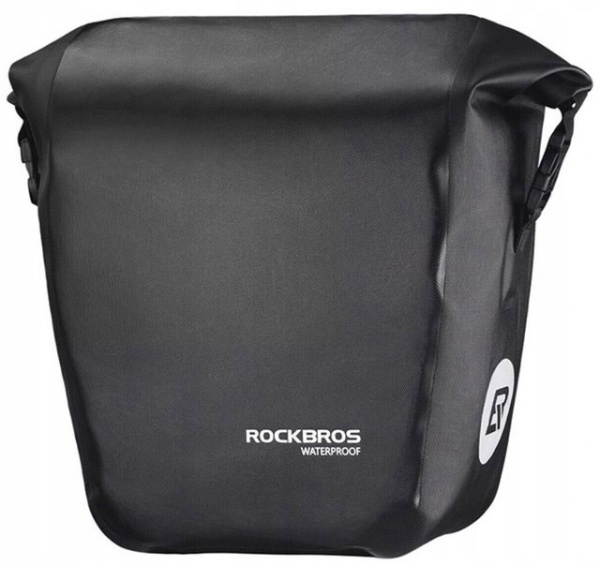 Велосумка Rockbros AS-003-1BK на багажник или вилку велосипеда, 10-14 литров, водонепроницаемая