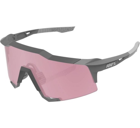 Очки спортивные 100% Speedcraft Soft Tact Stone Grey / HIPER Coral Lens