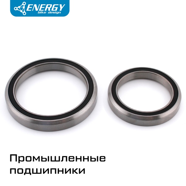 Рулевая колонка для велосипеда Energy GH207 28,6/44-55/30/39,9, алюминий/сталь, черная