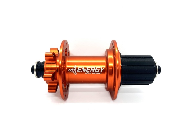 Втулка задняя Energy RH603, 32H, 135x9QR/142х12, оранжевая