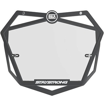 Номерная табличка BMX Strong Primo 3D Pro Race Number Plate, Black