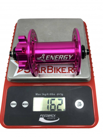 Втулка передняя Energy FH603, 32H, 100х9QR/15mm, розовая
