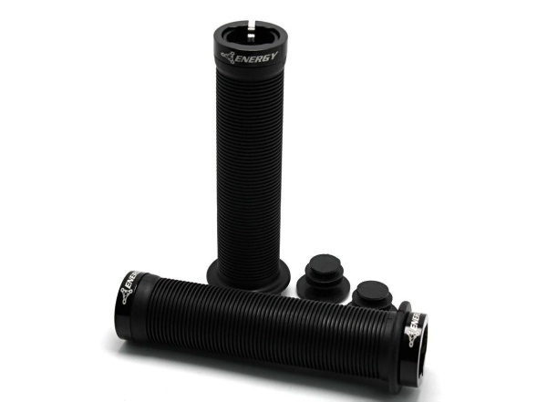 Грипсы Energy Long Johnson 145mm, с кольцами, черные