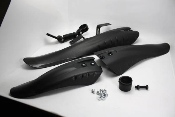 Комплект крыльев велосипедных ENBD, переднее+заднее, пластиковые, с креплениями