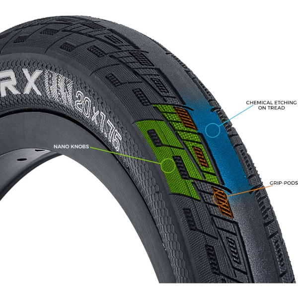 Покрышка BMX 20 x 1.75 Tioga Fastr-X BLK LBL