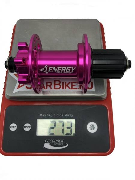 Втулка задняя Energy RH603, 32H, 135x9QR/142х12, розовая