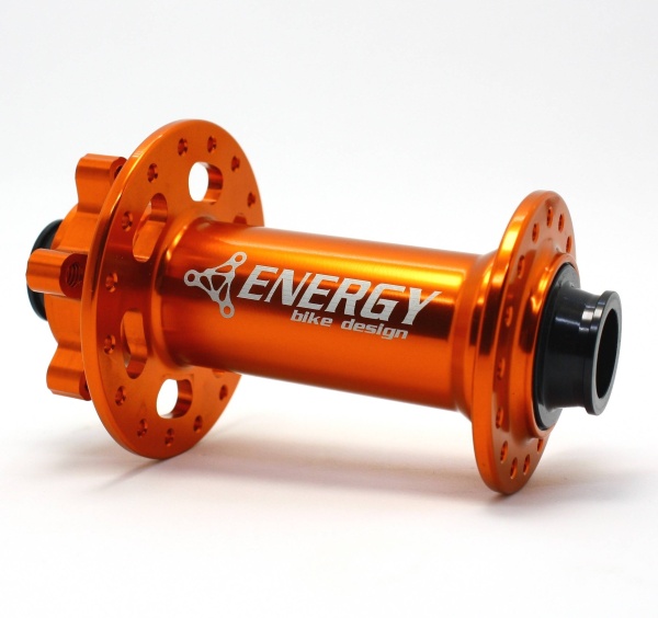 Втулка передняя Energy FH618 Boost, 32H, 110х15mm, оранжевая