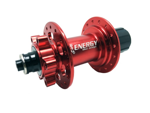 Втулка задняя Energy RH603, 32H, 135x9QR/142х12, красная