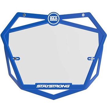 Номерная табличка BMX Strong Primo 3D Pro Race Number Plate, Blue