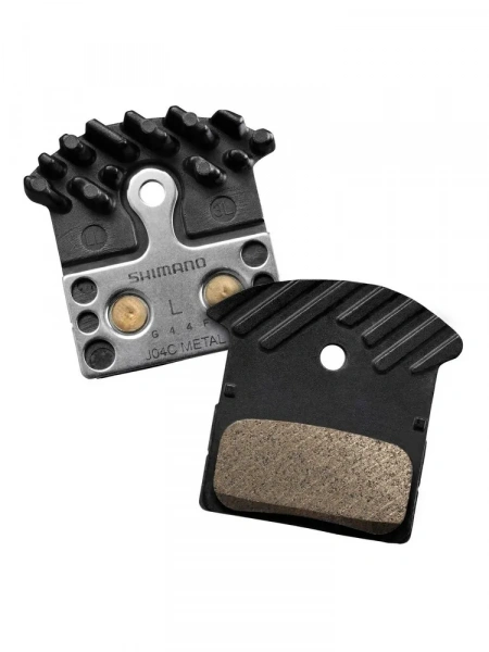 Тормозные колодки Shimano для ДТ J04C, металл, с радиатором, пара, с пружин, с шплинтом