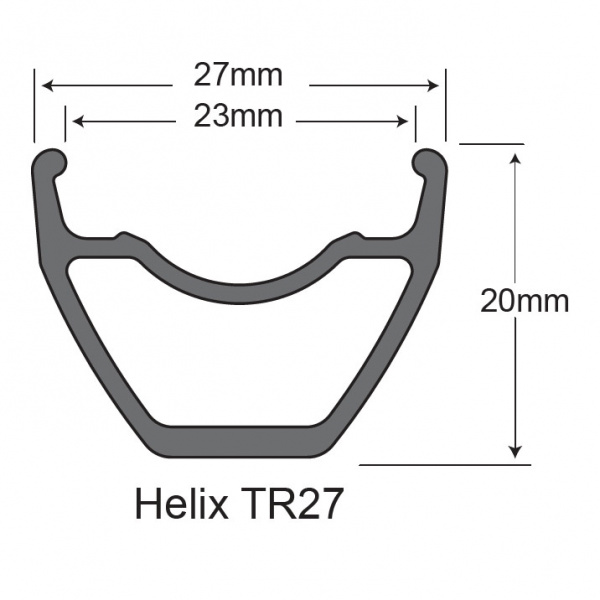 Обод 27,5" 28h SunRingle Helix TR27 Black