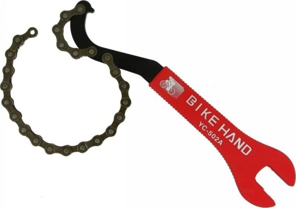 Ключ для каретки Bikehand, "хлыст" для кассеты + рожковый ключ N15/16