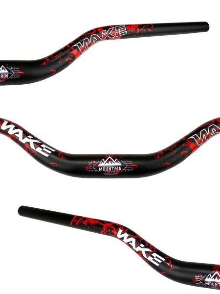 Руль велосипедный 31.8x780x55 Wake Mountain, черный-красный-белый