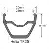 Обод 29" 32h SunRingle Helix TR25 Black